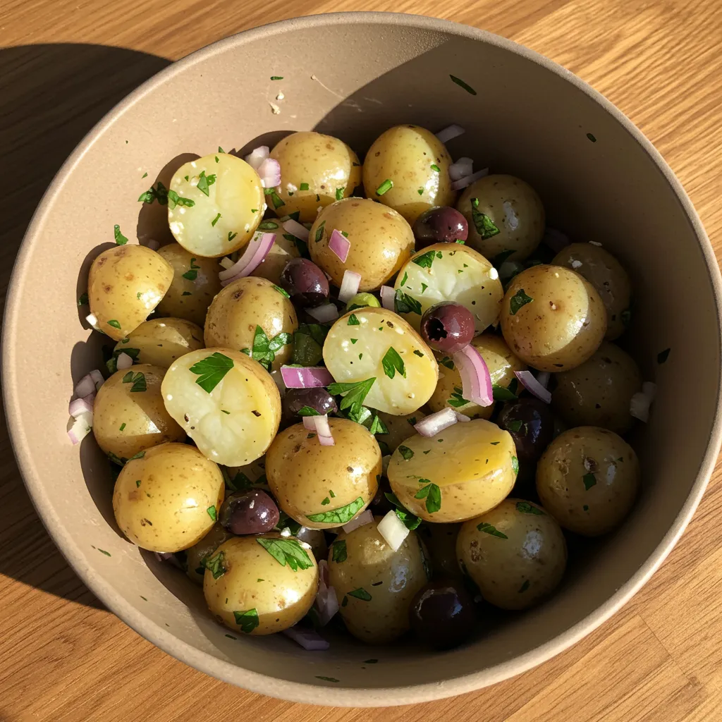 Authentic Greek Potato Salad with Fresh Herbs and Feta: A Mediterranean Classic